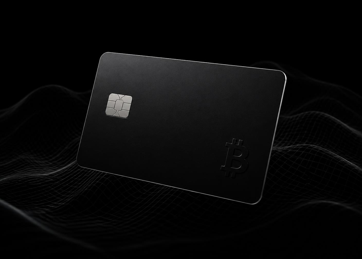 Coilcredit matte black Bitcoin-backed credit card